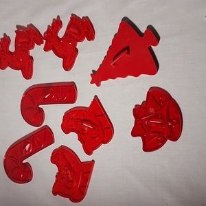 Christmas Cookie Cutters Set of 8 Candy Cane Santa Reindeer Bells Xmas Tree